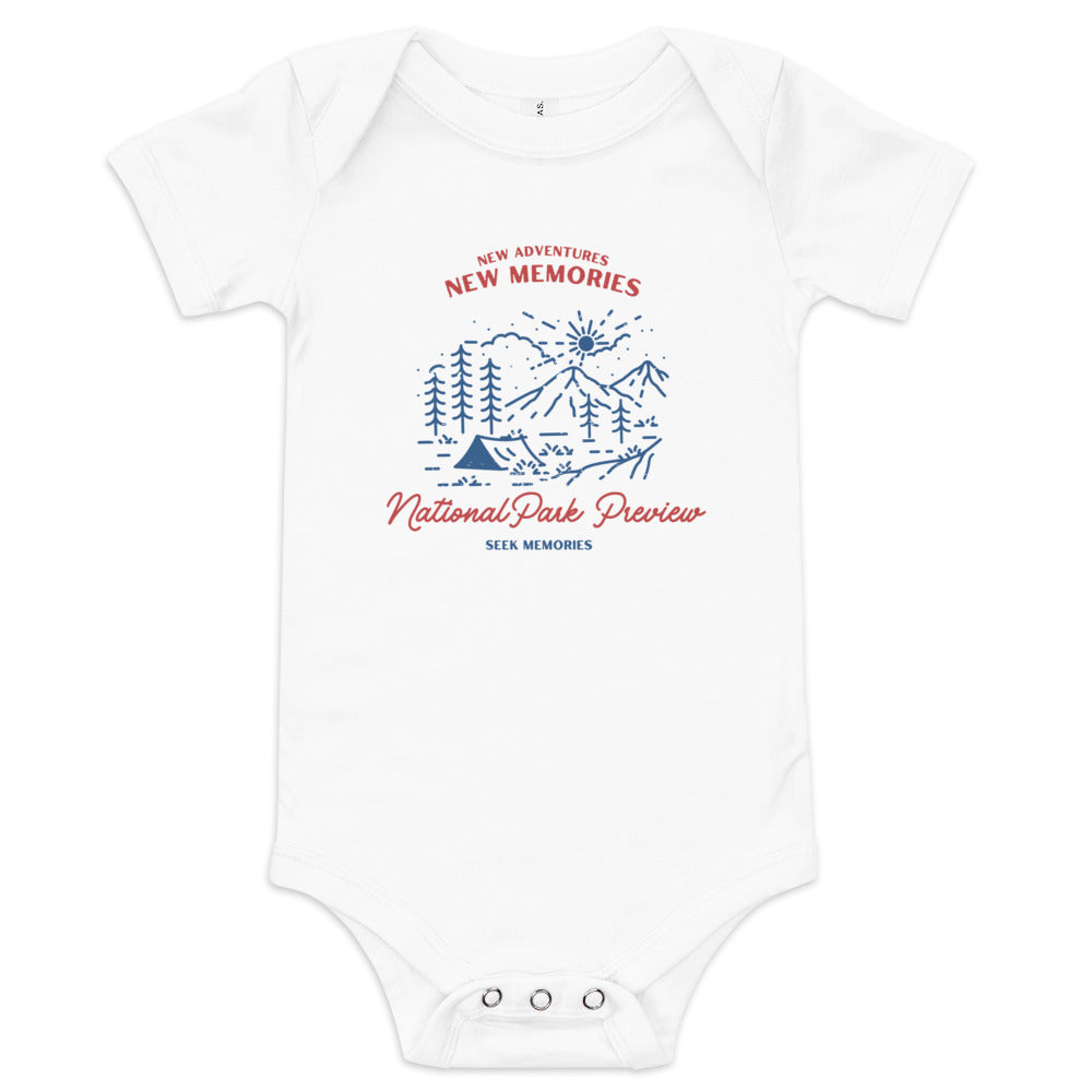 New Adventures New Memories Baby short sleeve one piece