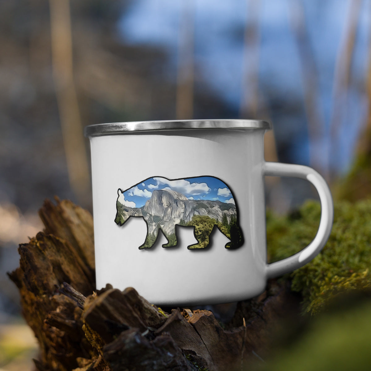 Bear Half Dome Enamel Mug