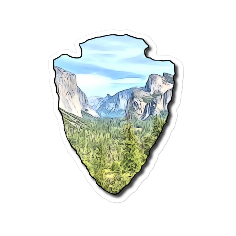 Tunnel View Arrowhead Bubble-free stickers