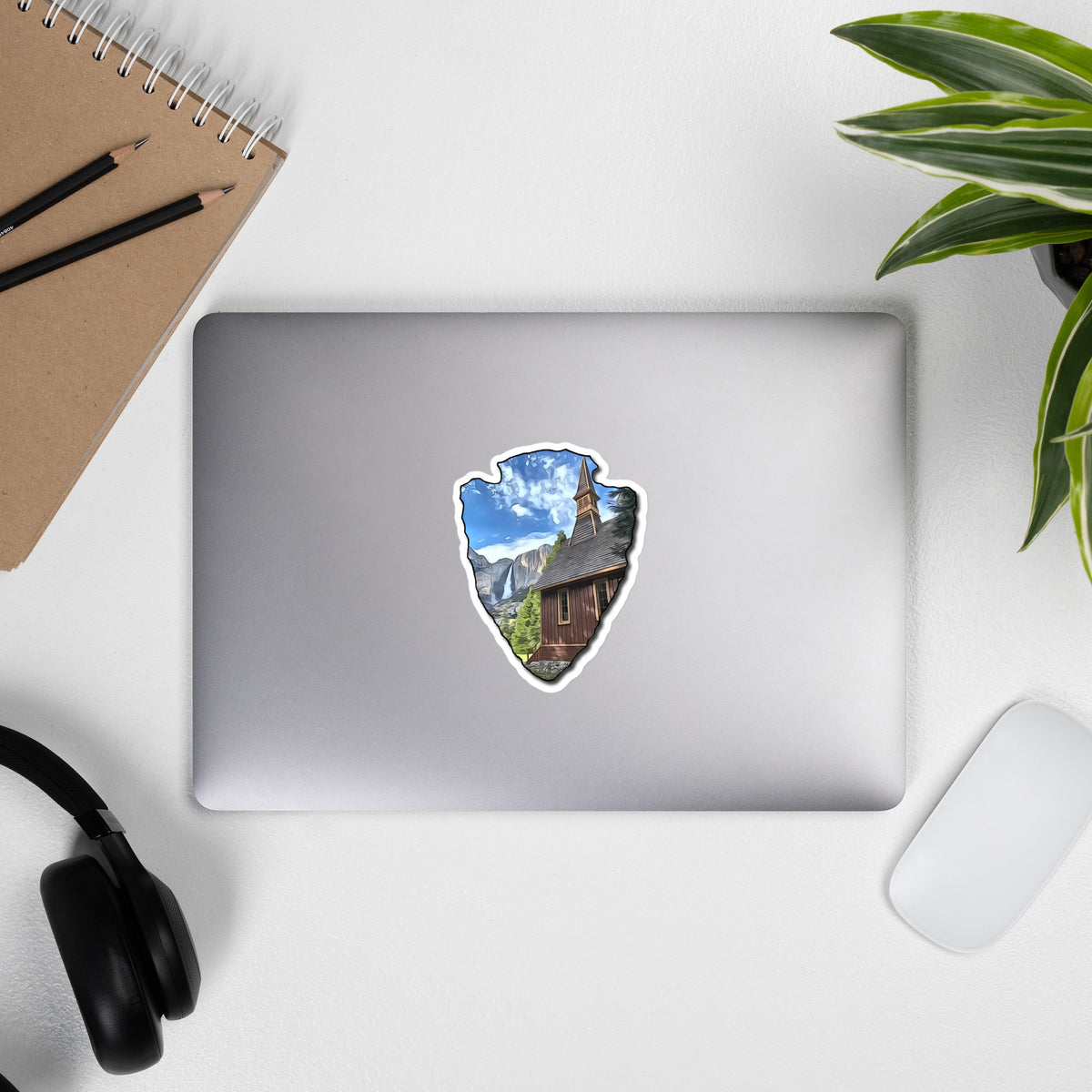 Church and Yosemite Falls Bubble-free stickers