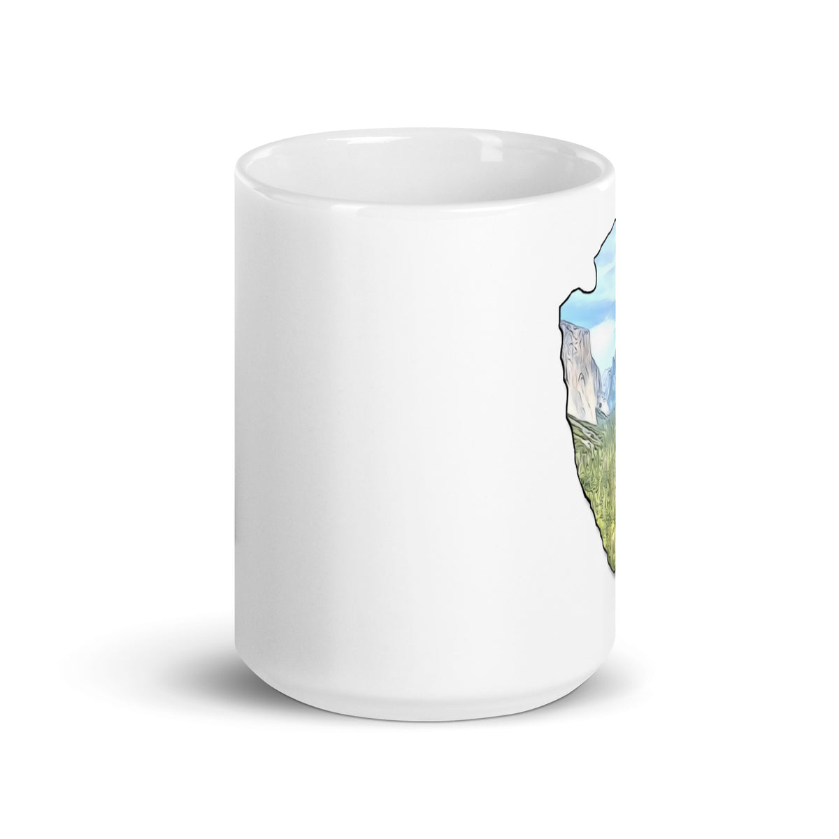 Tunnel View Arrowhead White glossy mug