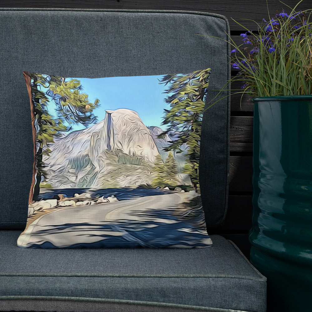 Road to Glacier Point Premium Pillow
