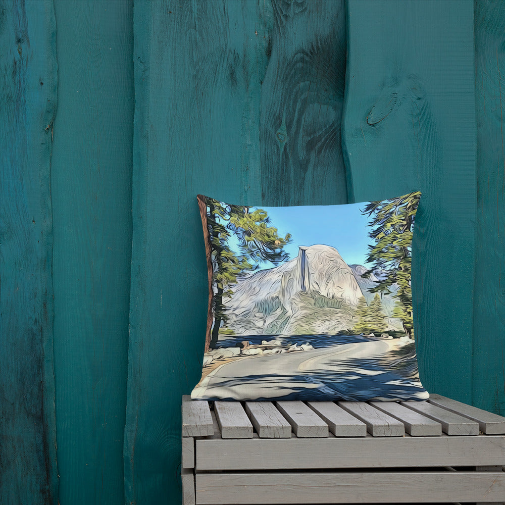 Road to Glacier Point Premium Pillow