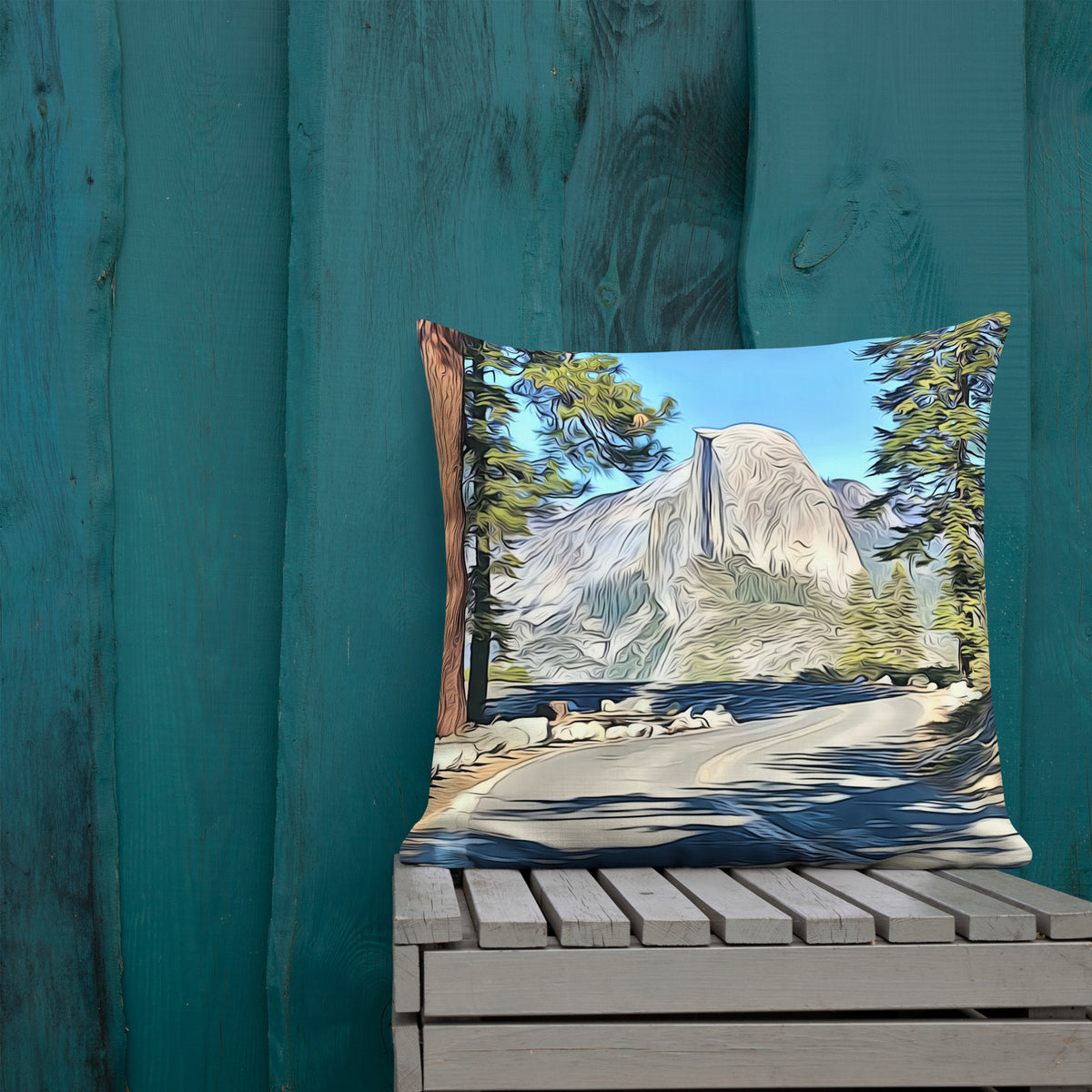 Road to Glacier Point Premium Pillow