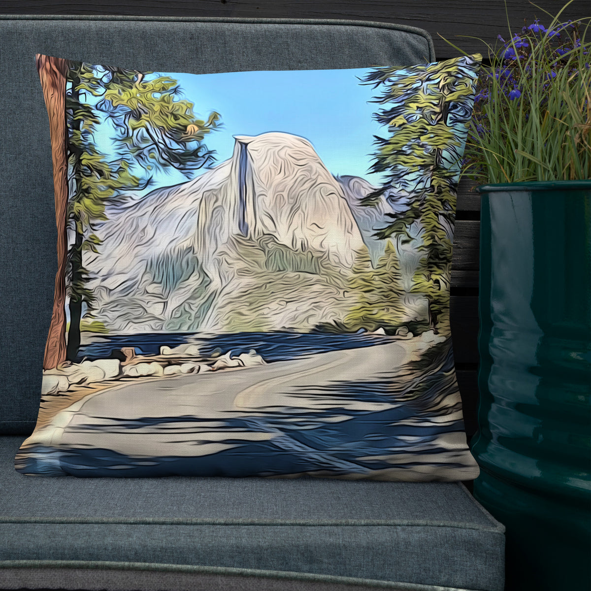 Road to Glacier Point Premium Pillow