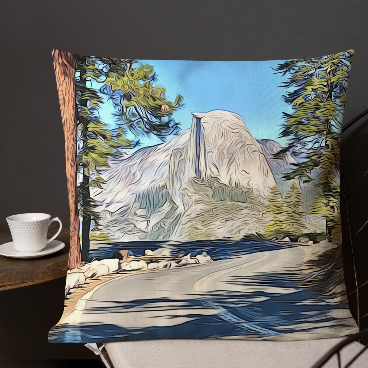 Road to Glacier Point Premium Pillow