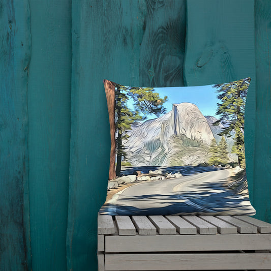 Road to Glacier Point Premium Pillow