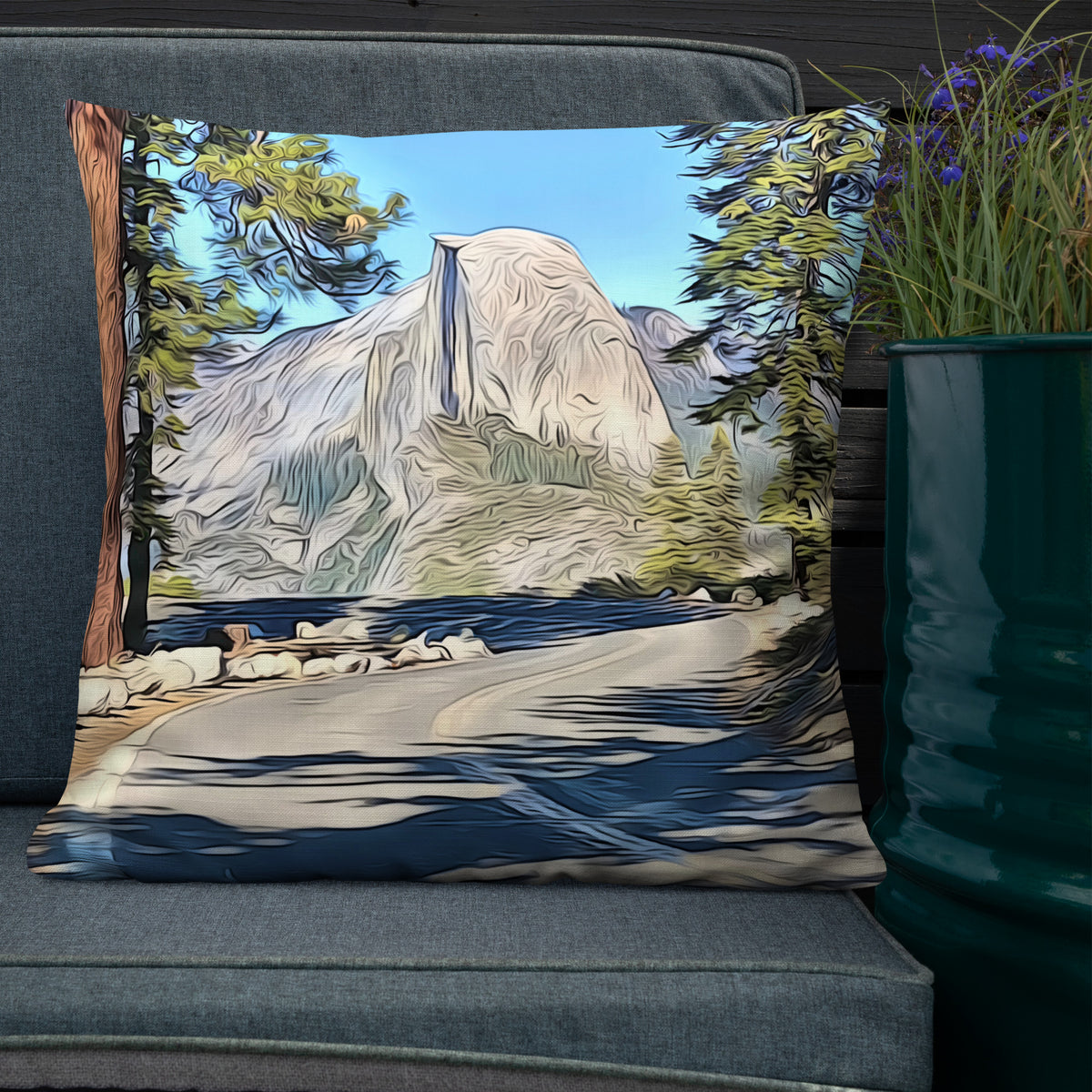 Road to Glacier Point Premium Pillow