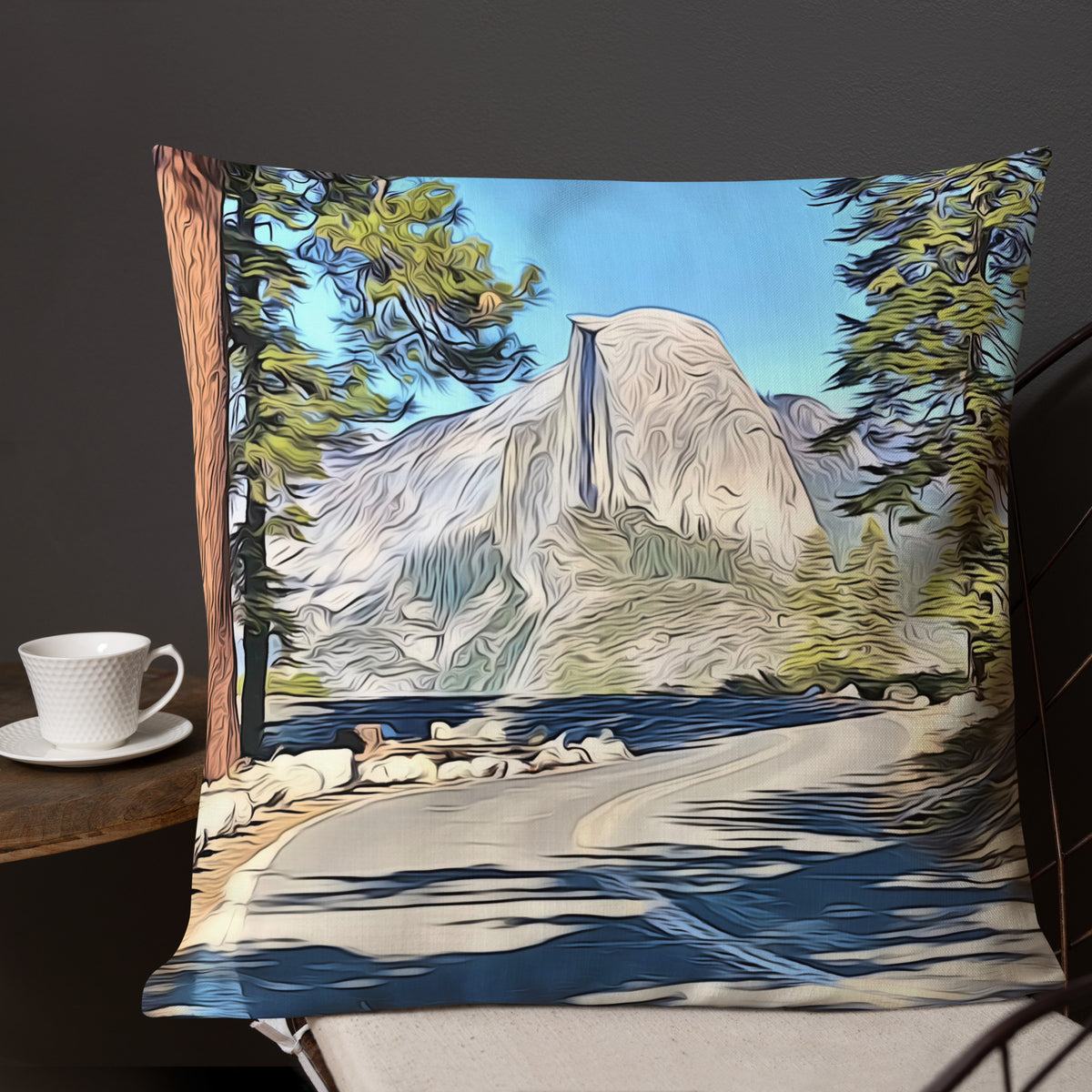 Road to Glacier Point Premium Pillow