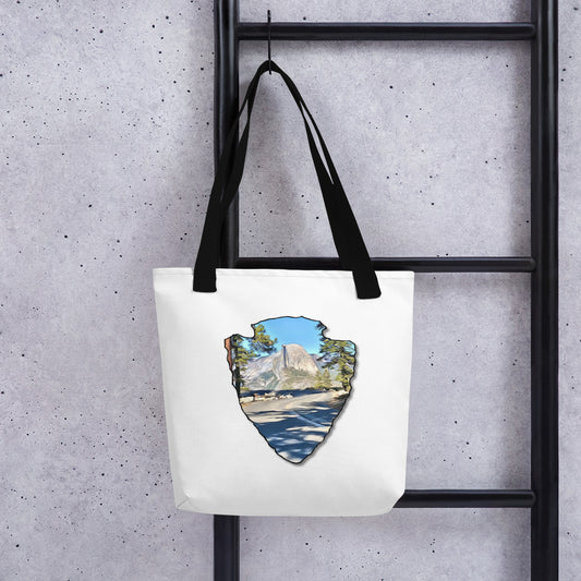 Road to Glacier Point Arrowhead Tote bag
