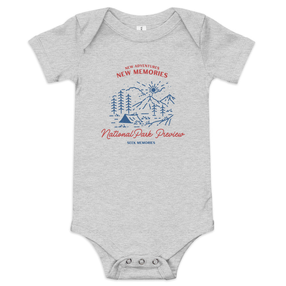 New Adventures New Memories Baby short sleeve one piece