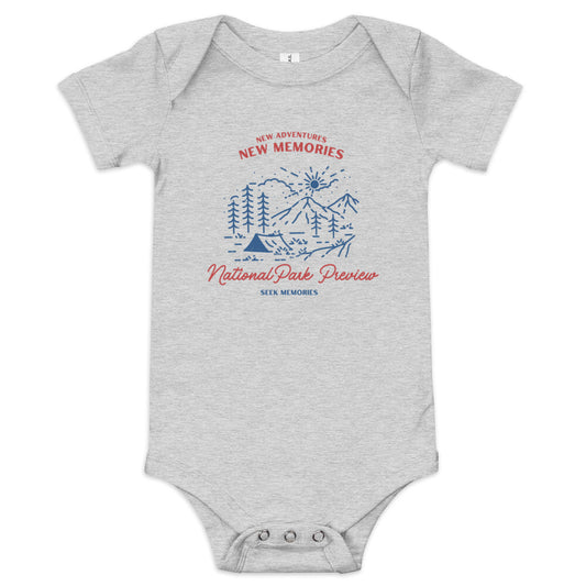 New Adventures New Memories Baby short sleeve one piece
