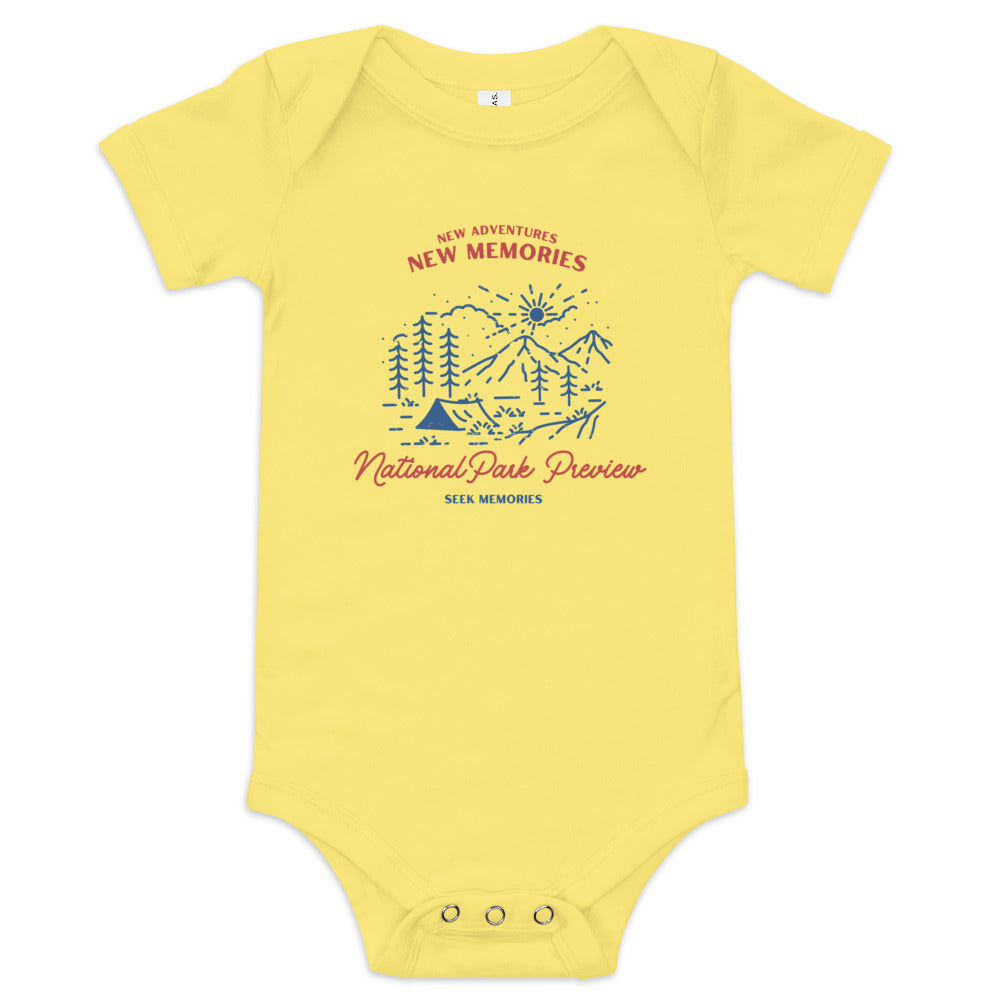 New Adventures New Memories Baby short sleeve one piece