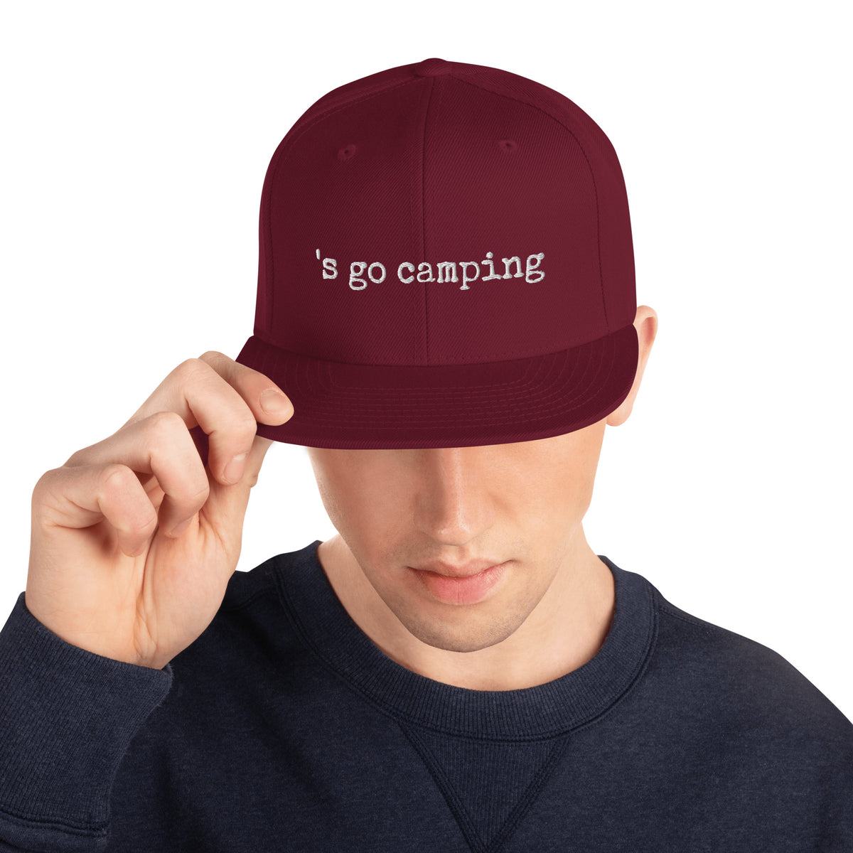 Let's Go Camping Snapback Hat
