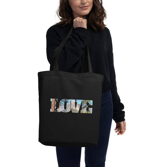 Road to Glacier Point LOVE Eco Tote Bag