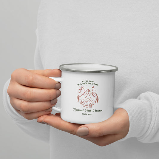 Every Trip is a New Memory Enamel Mug