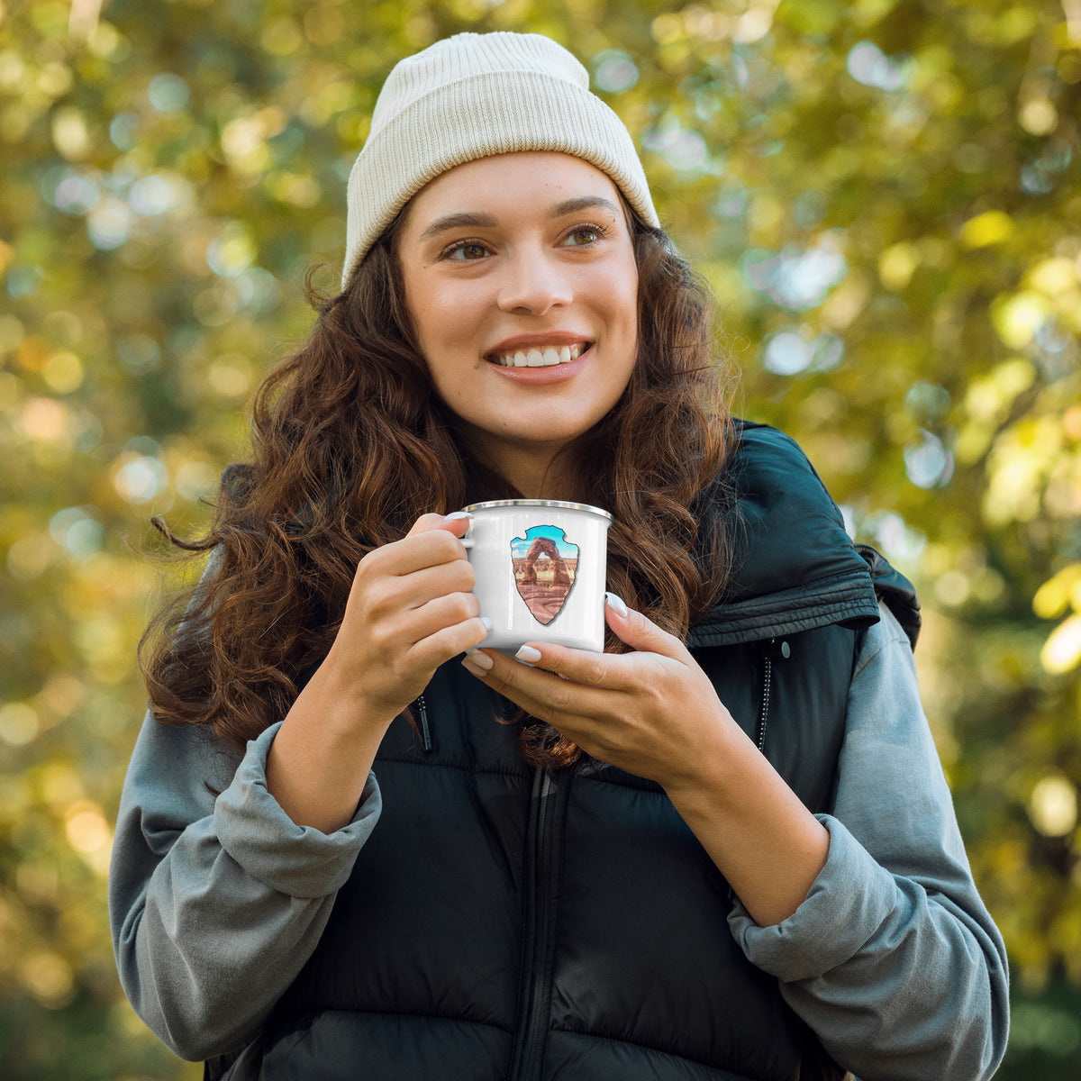 Delicate Arch Arrowhead Enamel Mug
