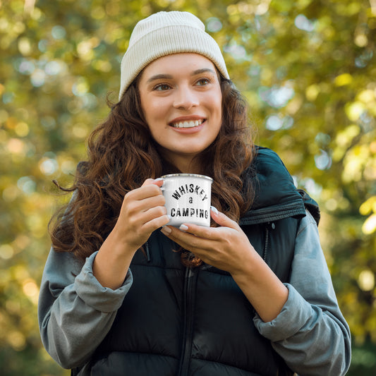 Whiskey & Camping Enamel Mug