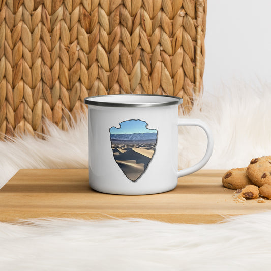 Mesquite Flat Sand Dunes Arrowhead Enamel Mug