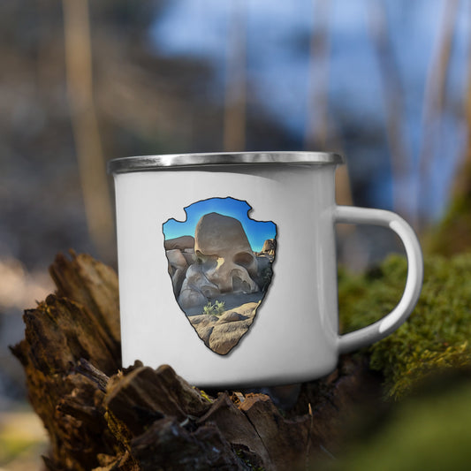 Skull Rock Arrowhead Enamel Mug