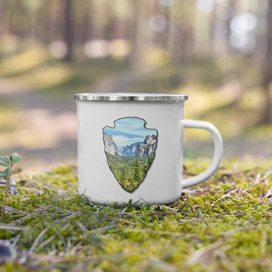 Tunnel View Arrowhead Enamel Mug