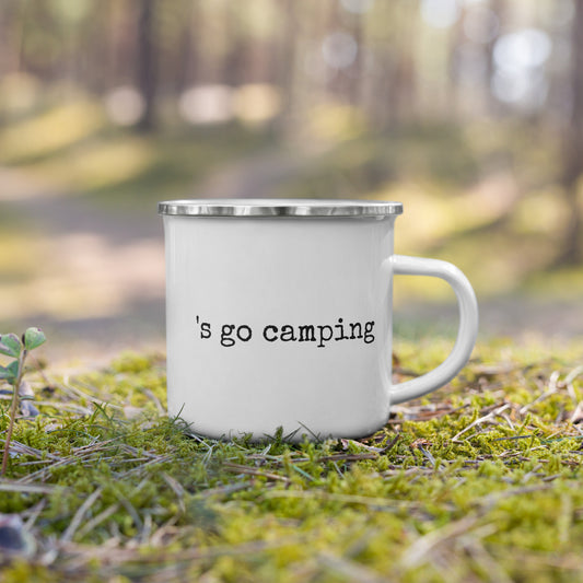 Let's Go Camping Enamel Mug