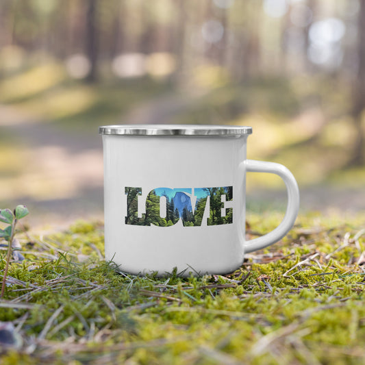 Half Dome LOVE Enamel Mug