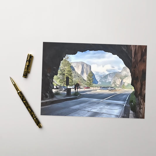 View from Tunnel at Tunnel View Greeting card