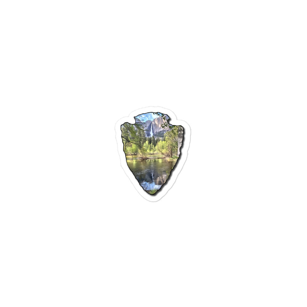 Yosemite Falls Reflection in Merced River Arrowhead Bubble-free stickers