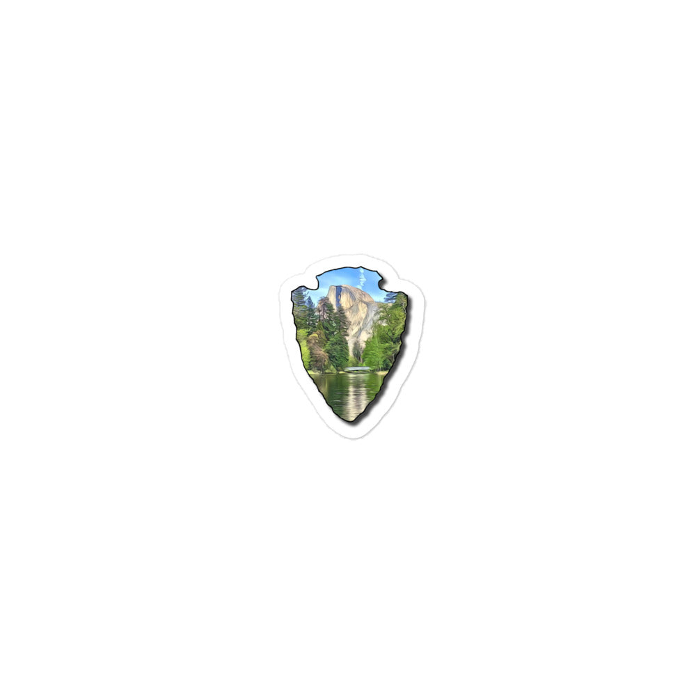Half Dome with Sentinel Bridge Arrowhead Bubble-free stickers