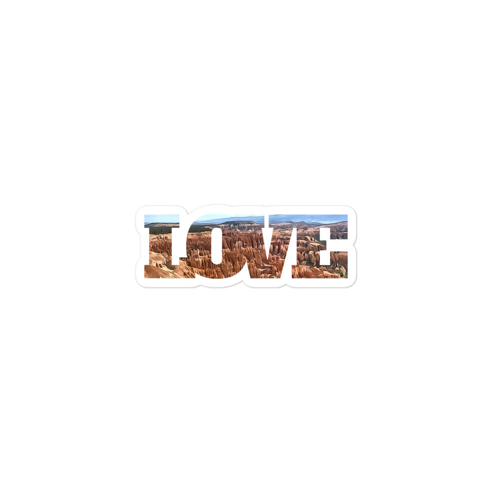 Bryce Canyon LOVE Bubble-free stickers