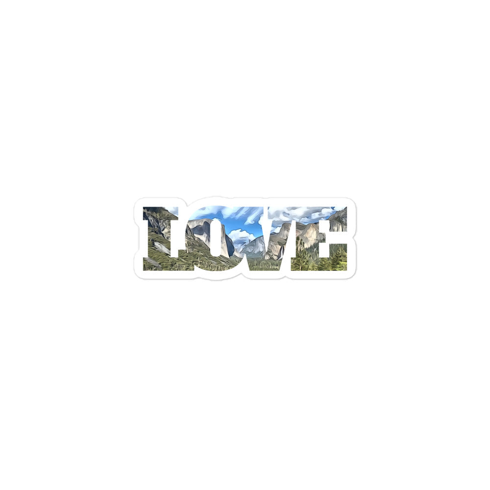 Tunnel View Yosemite LOVEBubble-free stickers