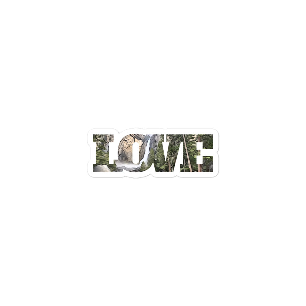 Lower Yosemite Falls LOVE Bubble-free stickers