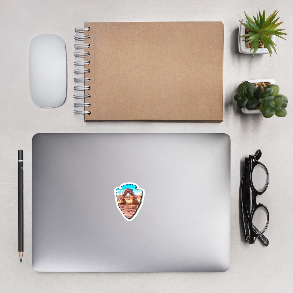 Delicate Arch Arrowhead Bubble-free stickers