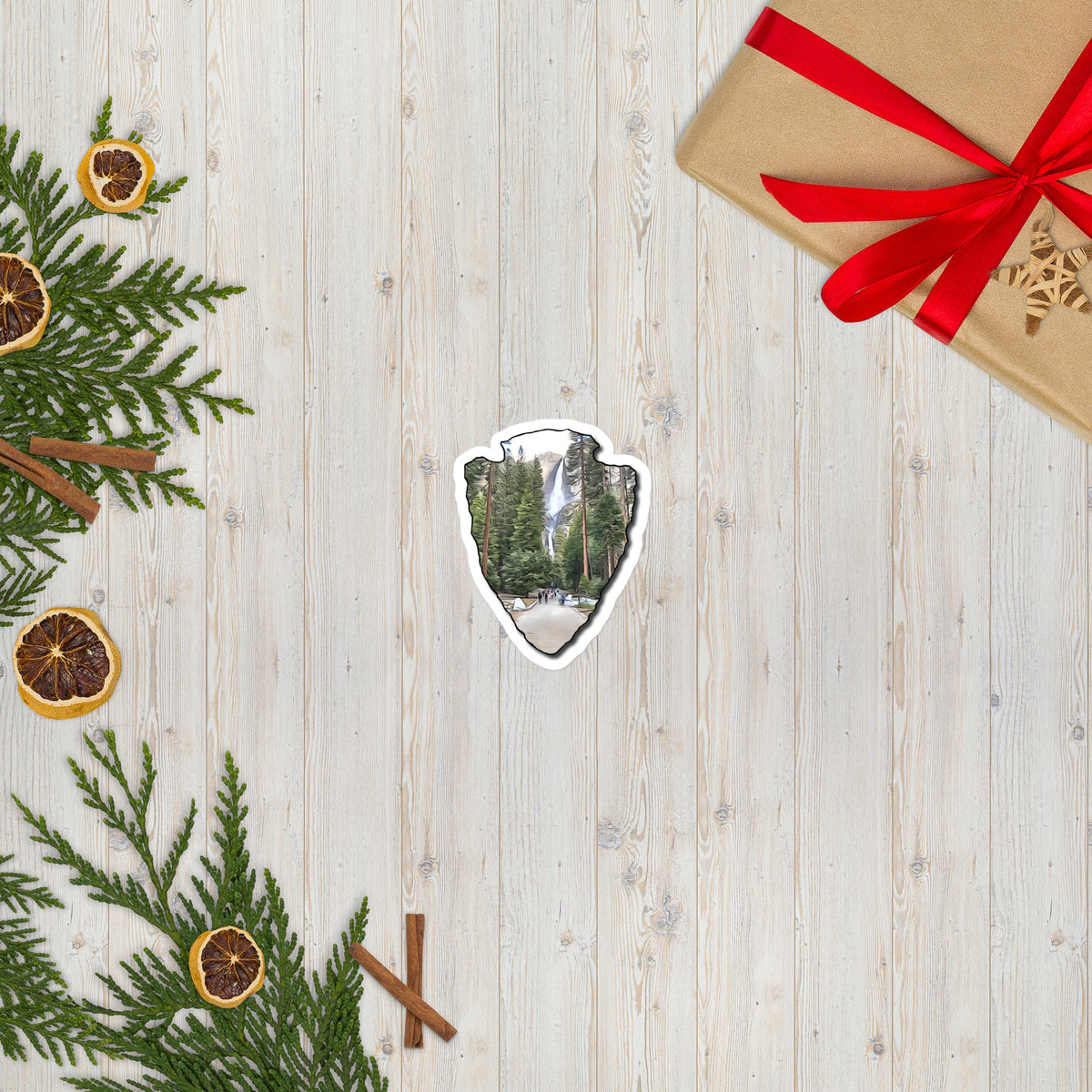 Yosemite Falls Arrowhead Bubble-free stickers