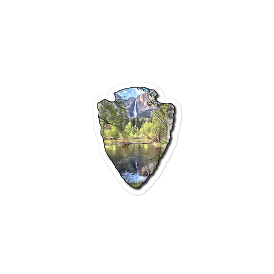 Yosemite Falls Reflection in Merced River Arrowhead Bubble-free stickers