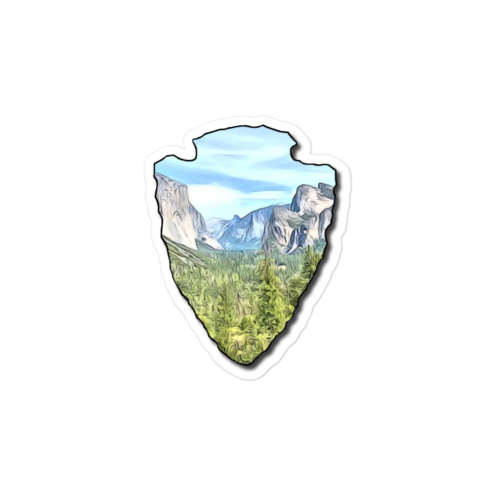 Tunnel View Arrowhead Bubble-free stickers
