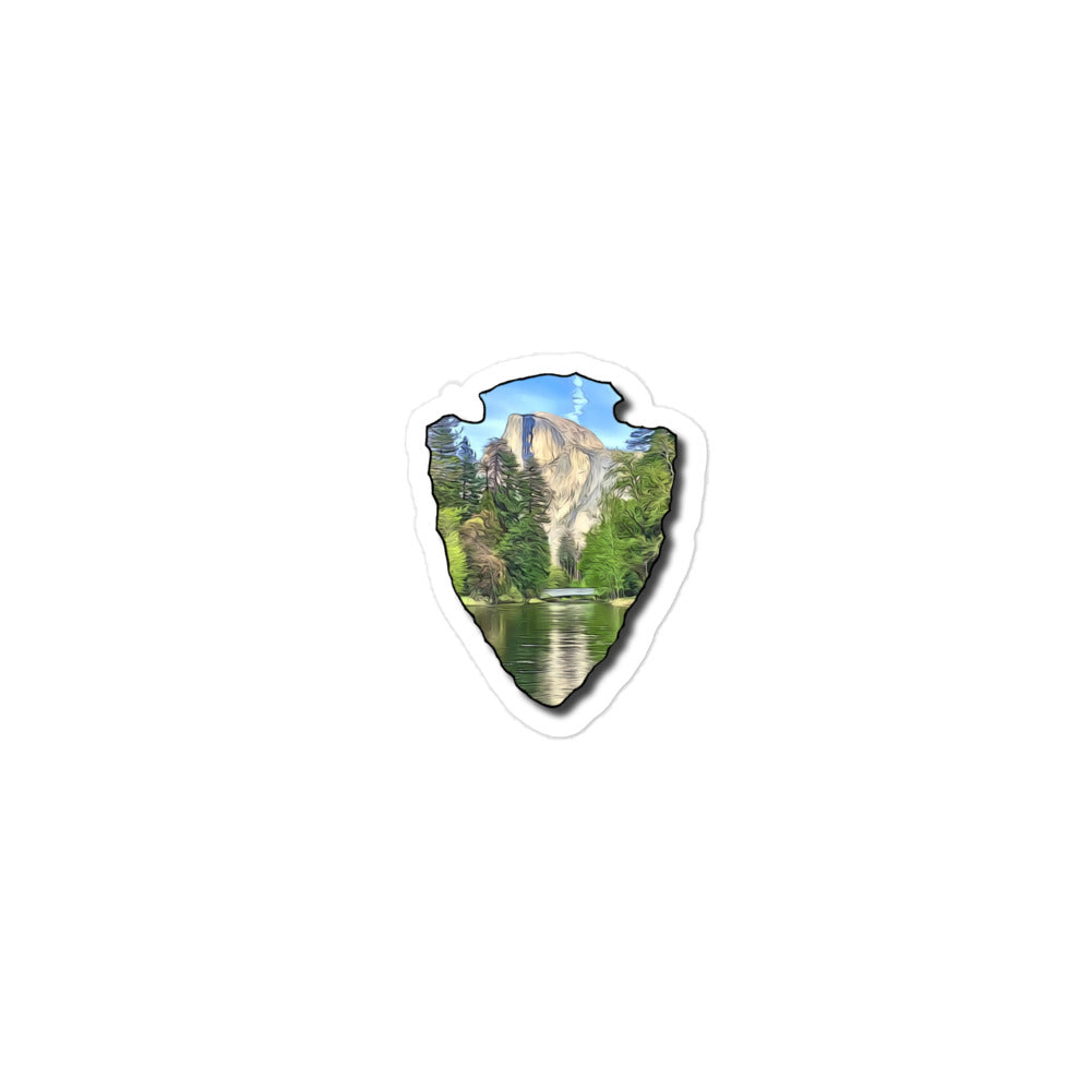 Half Dome with Sentinel Bridge Arrowhead Bubble-free stickers