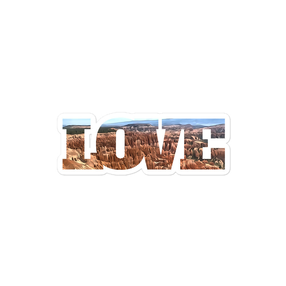 Bryce Canyon LOVE Bubble-free stickers