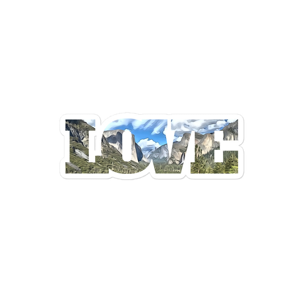 Tunnel View Yosemite LOVEBubble-free stickers