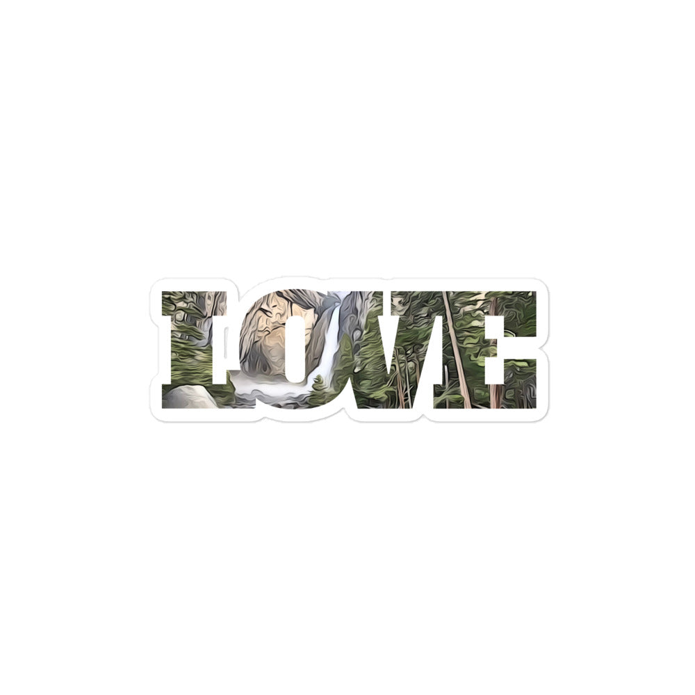 Lower Yosemite Falls LOVE Bubble-free stickers