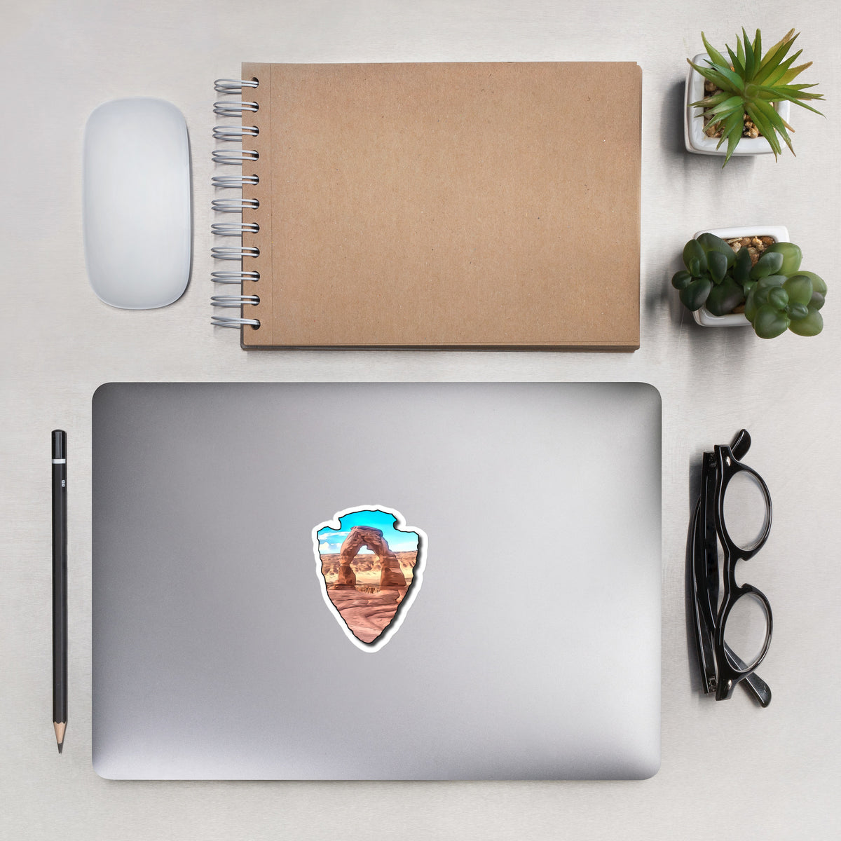 Delicate Arch Arrowhead Bubble-free stickers
