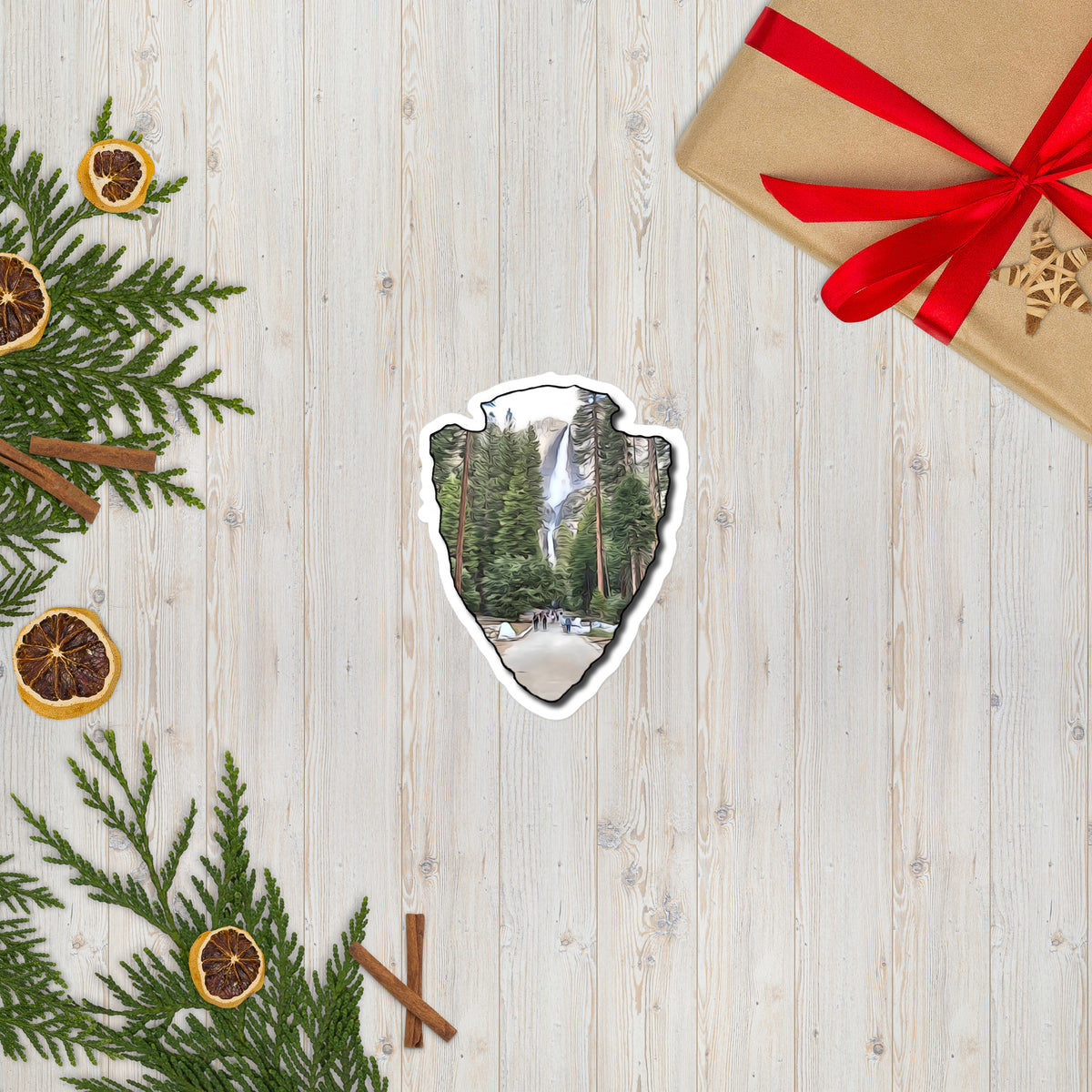 Yosemite Falls Arrowhead Bubble-free stickers