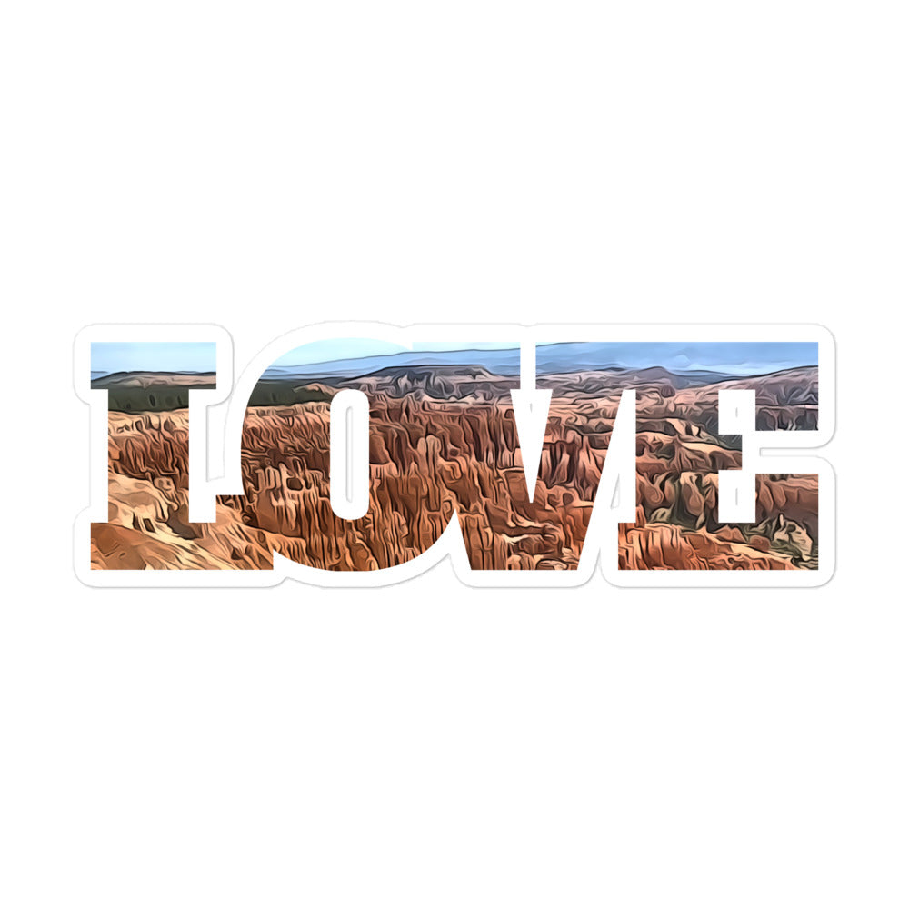 Bryce Canyon LOVE Bubble-free stickers