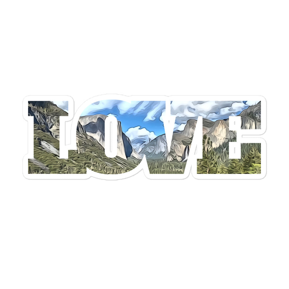 Tunnel View Yosemite LOVEBubble-free stickers