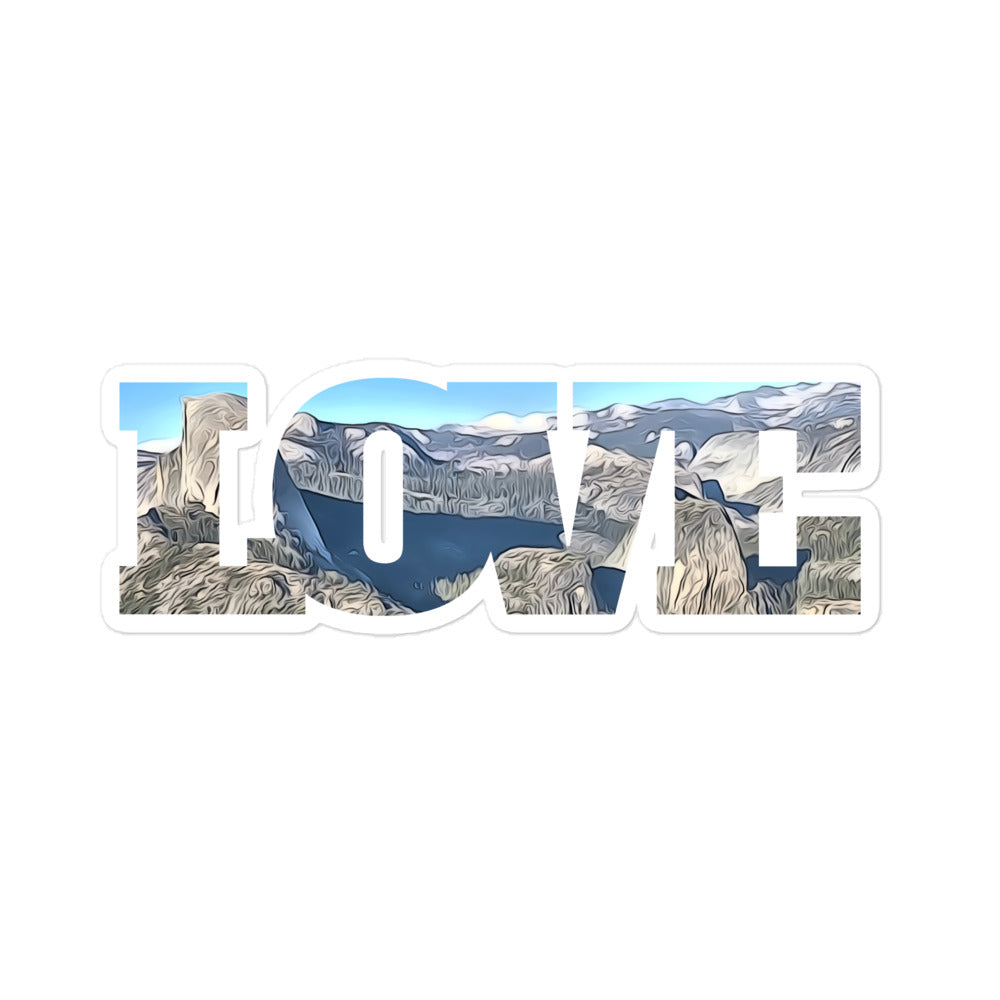 Glacier Point LOVE Bubble-free stickers