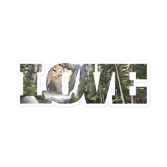 Lower Yosemite Falls LOVE Bubble-free stickers