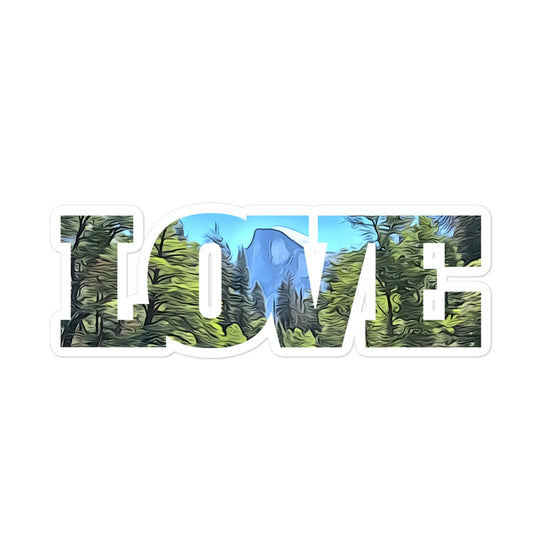 Half Dome LOVE Bubble-free stickers