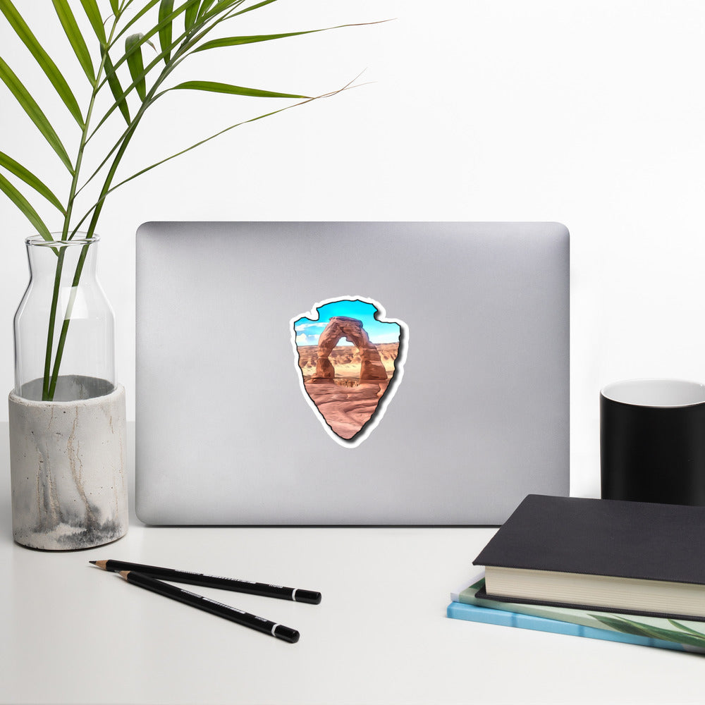 Delicate Arch Arrowhead Bubble-free stickers