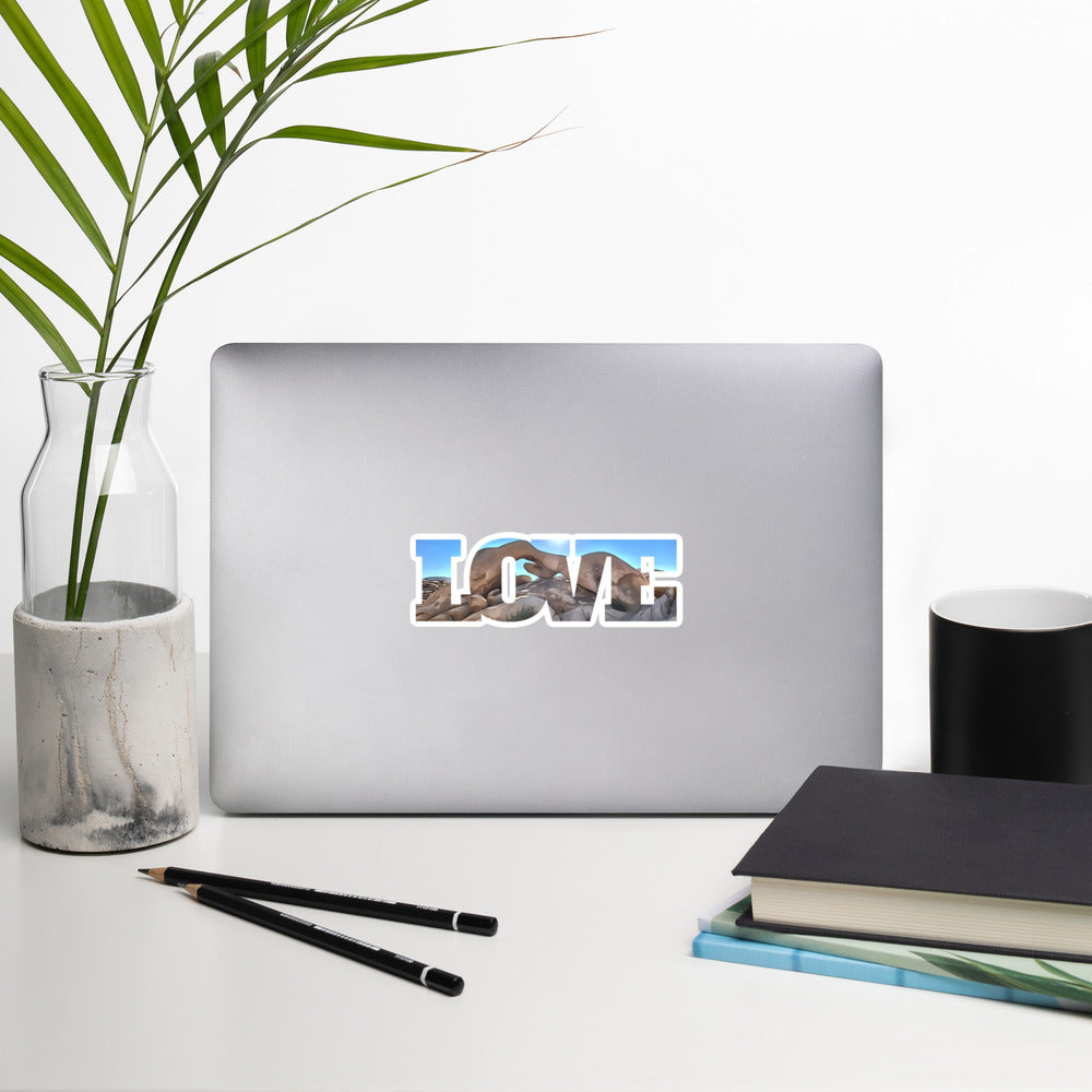 Arch Rock Joshua Tree LOVE Bubble-free stickers